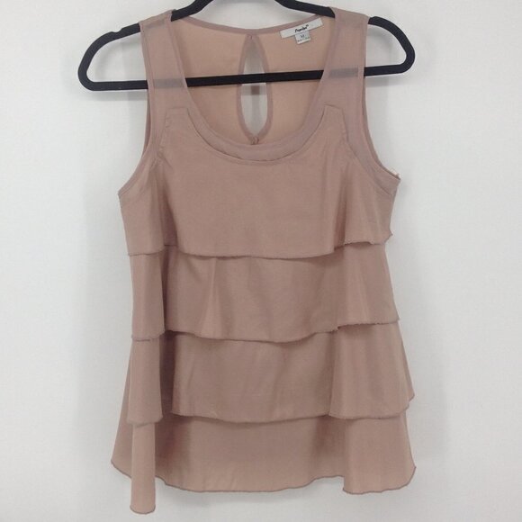 Papaya Tiered Ruffle Sleeveless Blouse Top - Picture 5 of 10